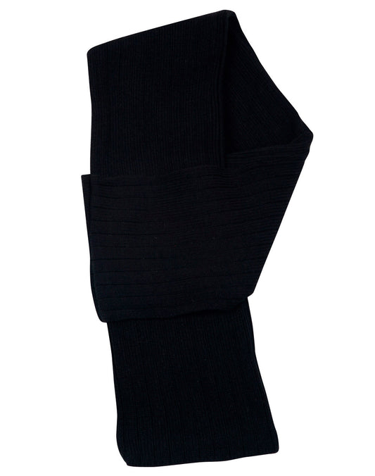 Cable Knit Scarf (Acrylic knit with cable row feature) - Black