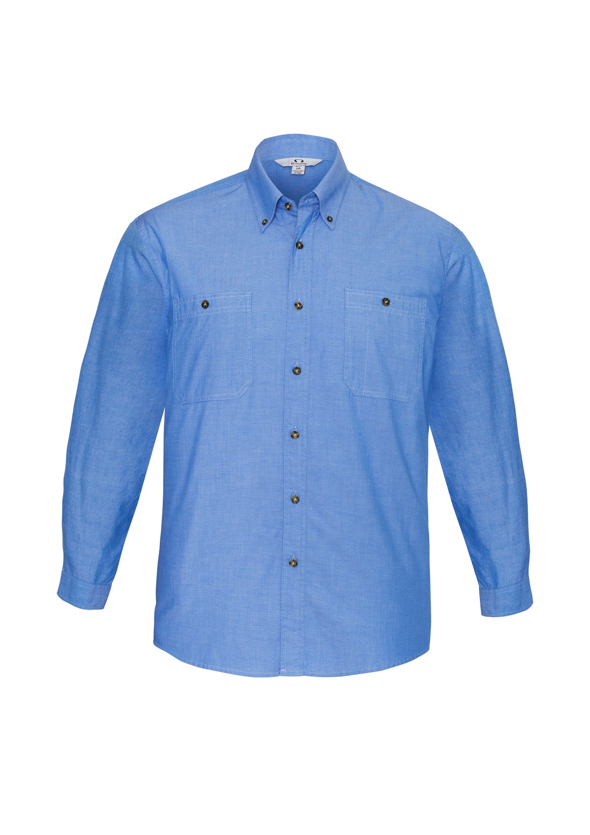 Mens Chambray Long Sleeve Shirt - back