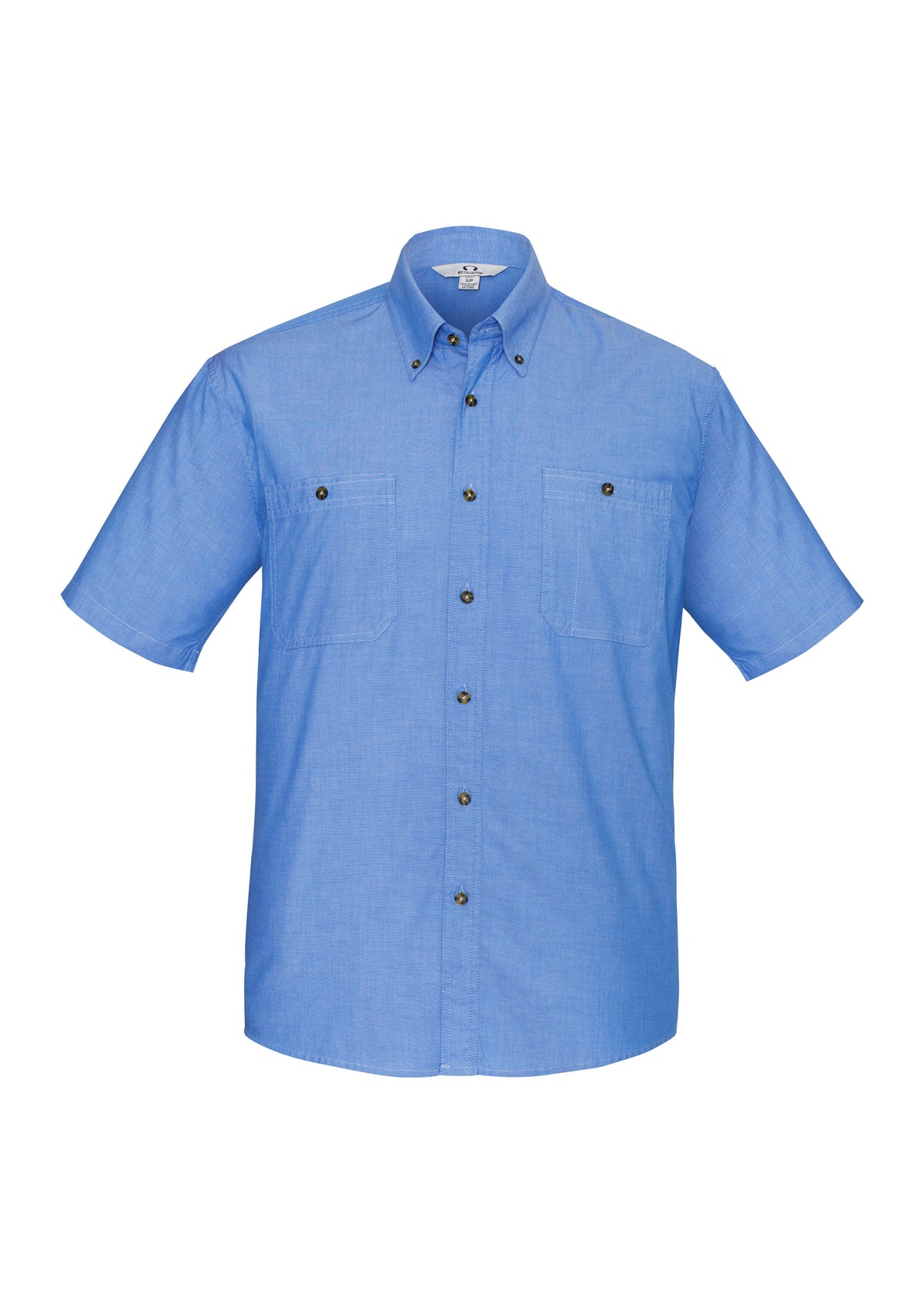 Mens Chambray Short Sleeve Shirt - back
