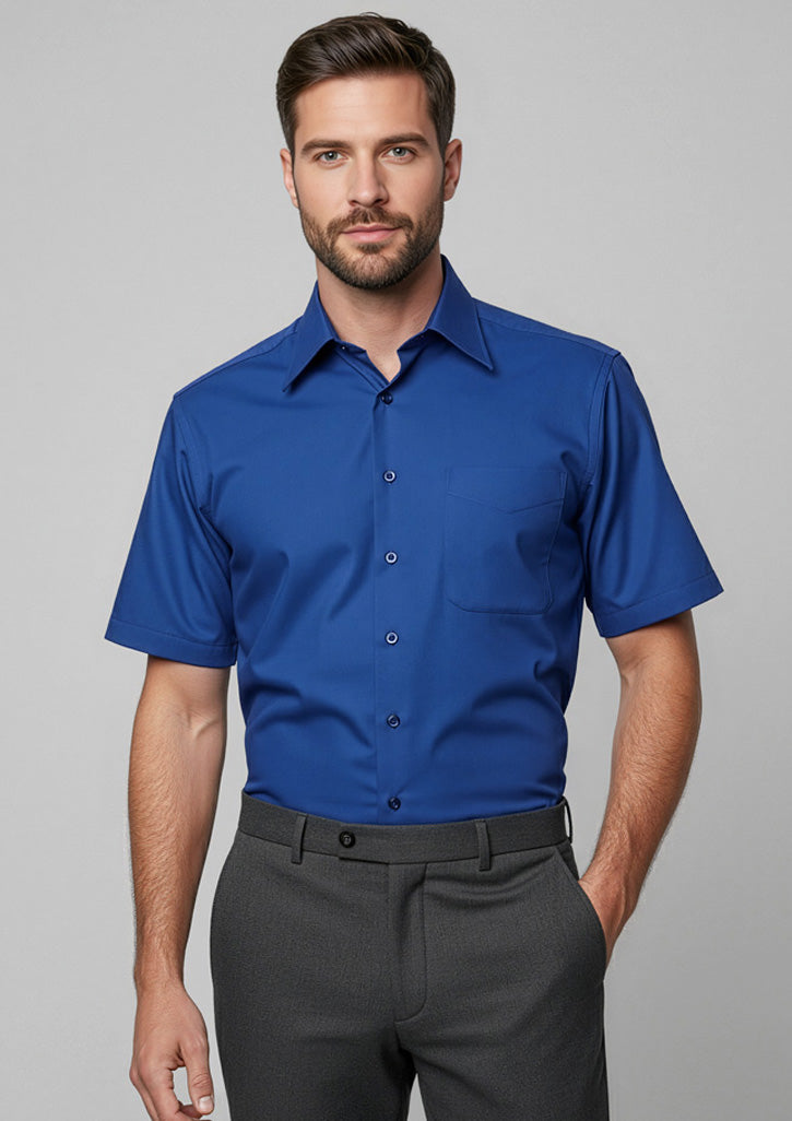 Mens Metro Short Sleeve Shirt - Royal