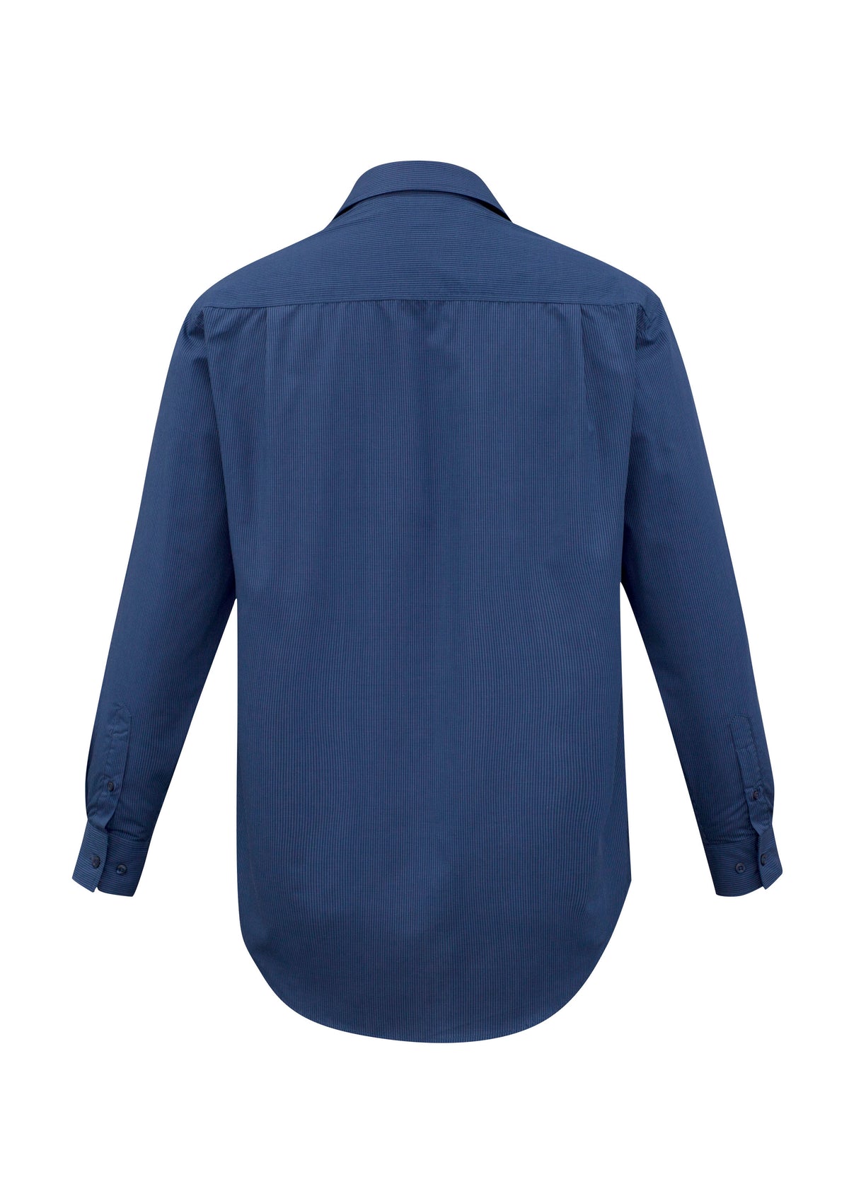 Mens Micro Check Long Sleeve Shirt - back