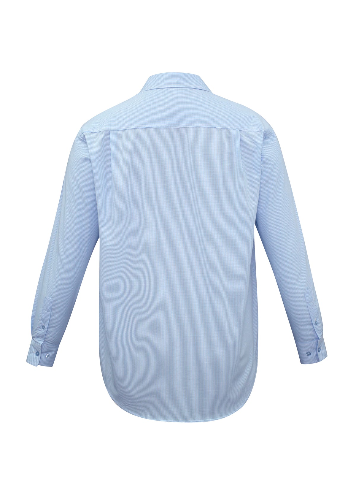 Mens Micro Check Long Sleeve Shirt - back