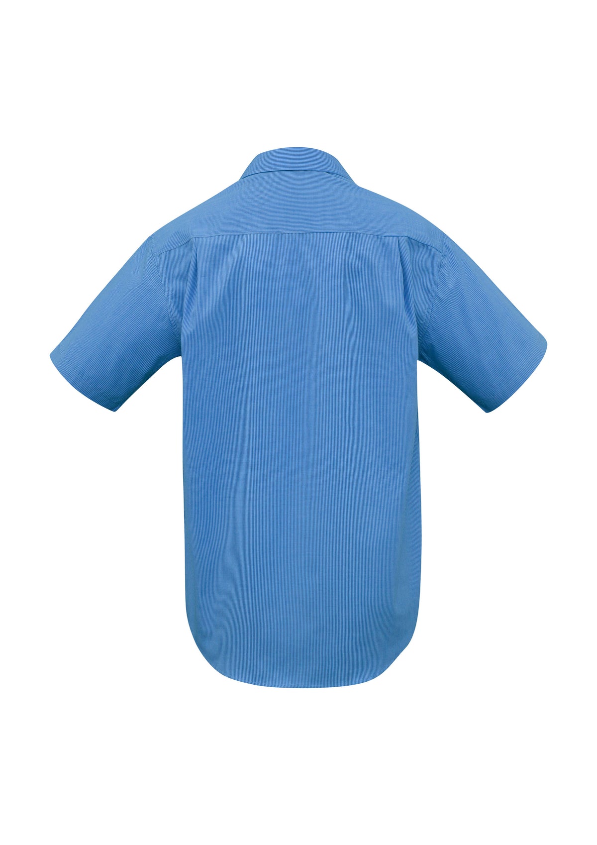 Mens Micro Check Short Sleeve Shirt - back