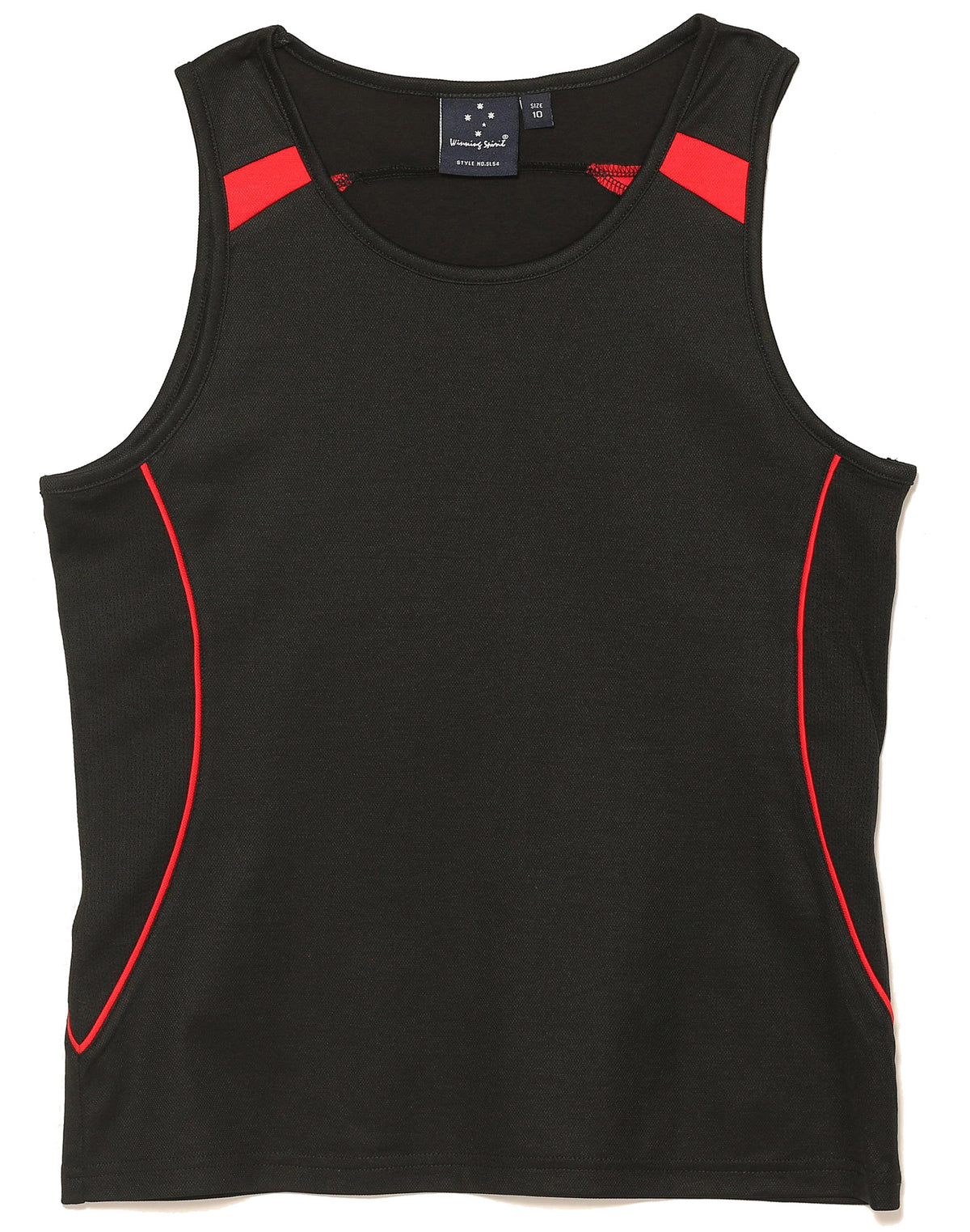 Ladies' Truedry Fashion Singlet - Black.Red