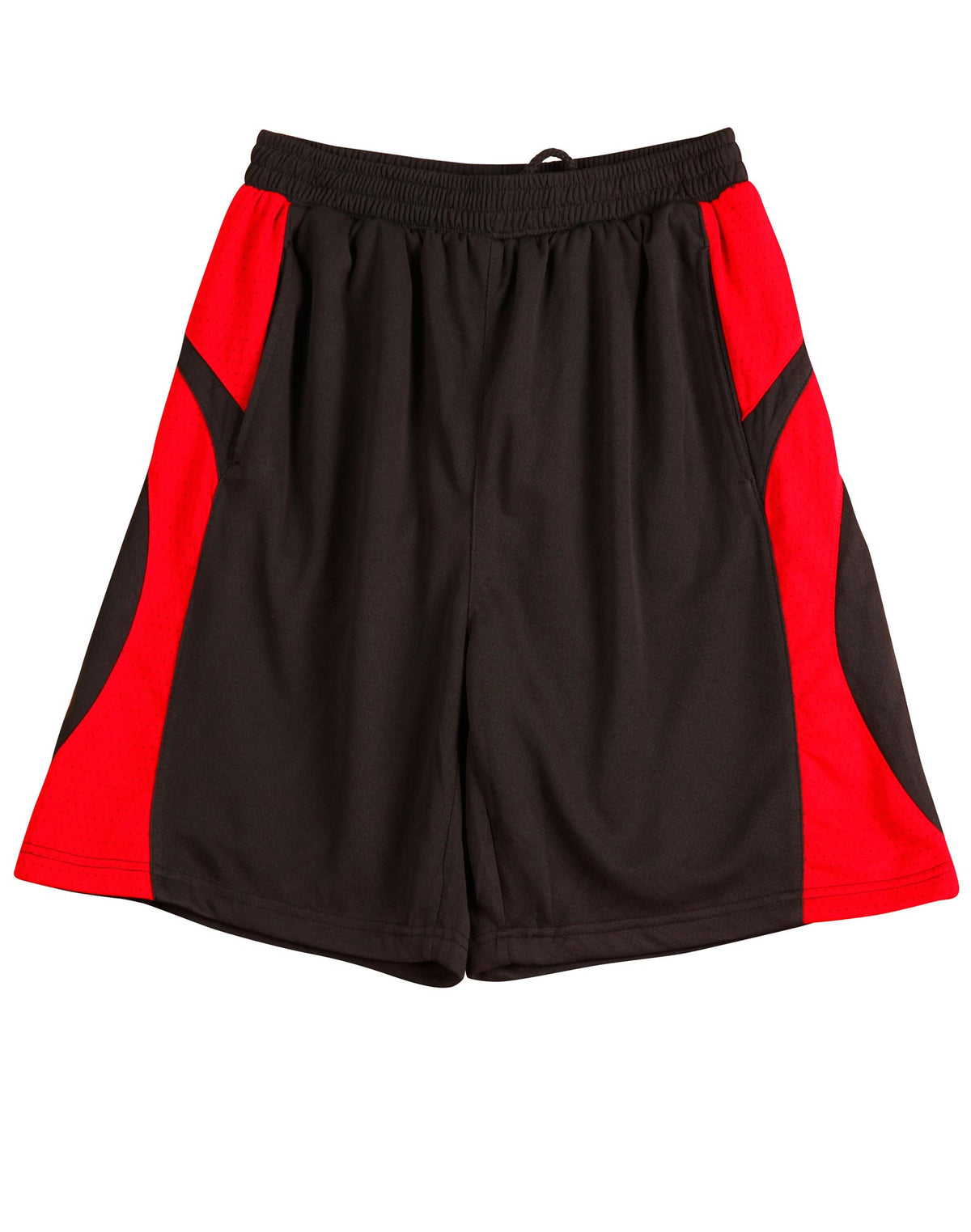Kid's Basketball Shorts - Black.Red