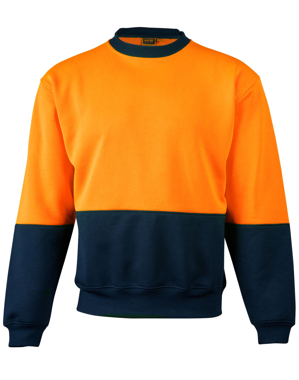 Hi-Vis two tone safety windcheater - FluoroOrange.Navy