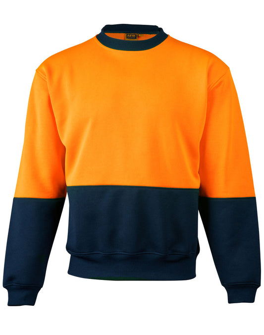 Hi-Vis two tone safety windcheater - FluoroOrange.Navy