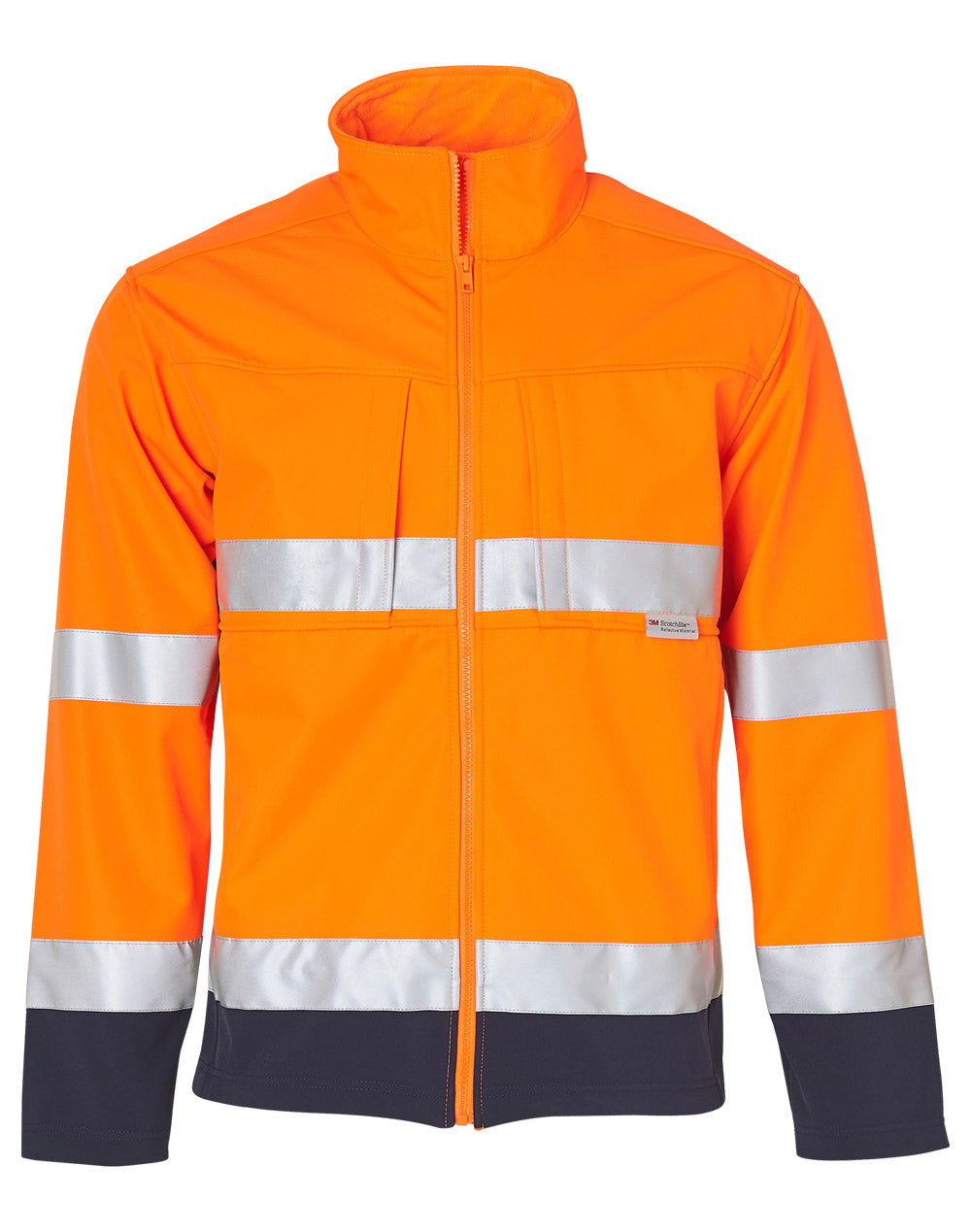 Hi-Vis 2-tone safety jacket 3M tape - Orange.Navy