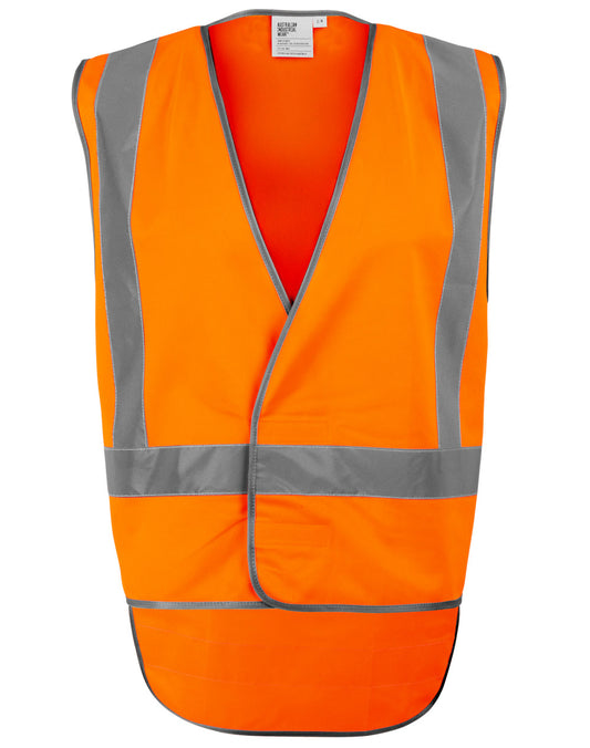 Hi-Vis X Back Safety Vest with Tail - Orange