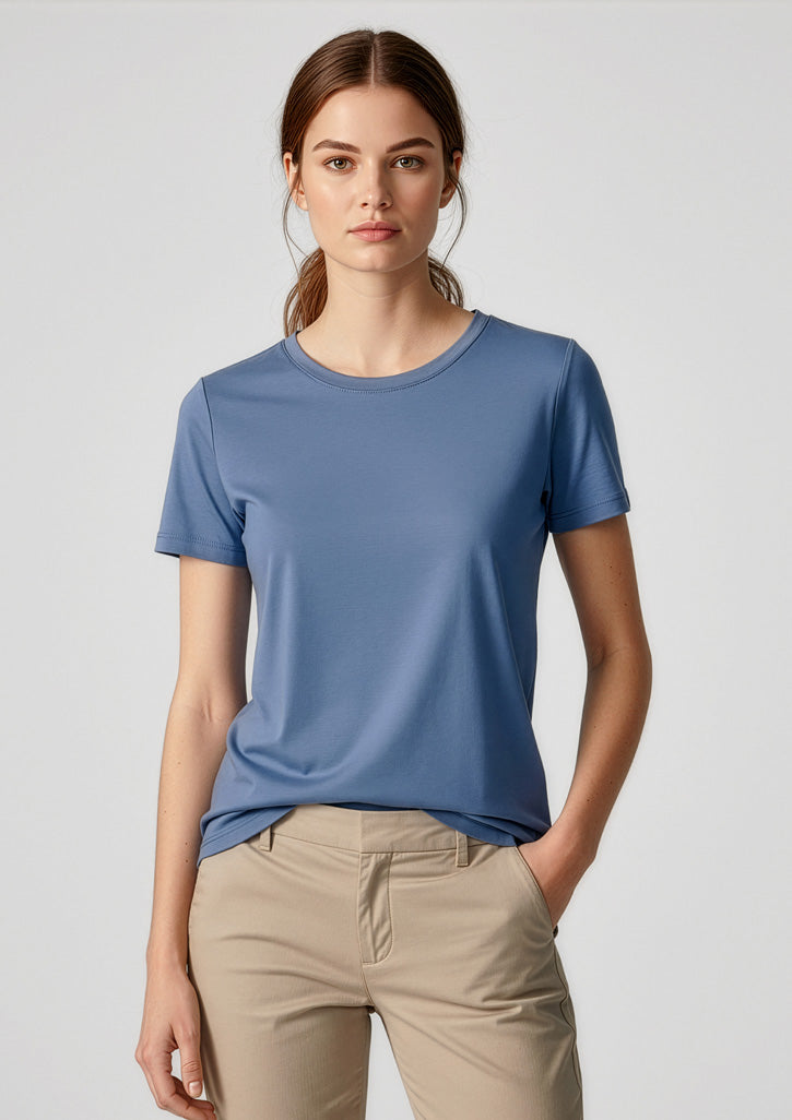 Womens Ice Short Sleeve Tee - Denim