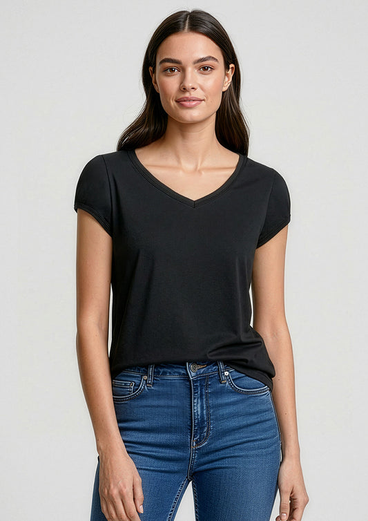 Womens Viva Short Sleeve Tee - Black