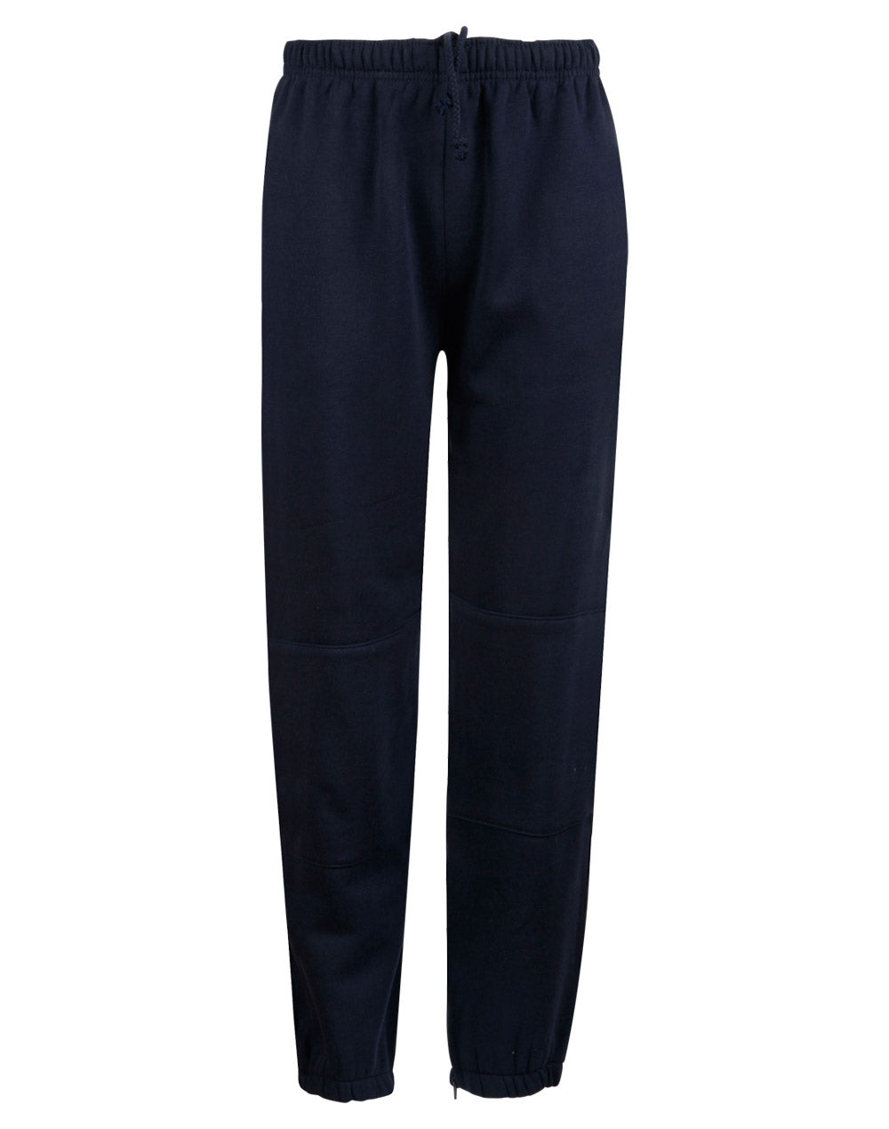 Kid's fleecy trackpants with Zip, Cuffs and knee padding