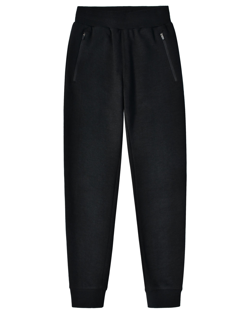 Kids' Poly/Cotton Terry Sweat Pants - Black