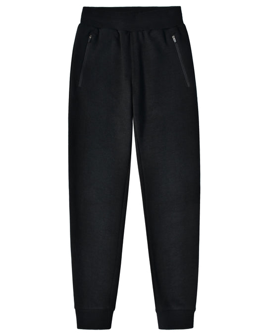 Kids' Poly/Cotton Terry Sweat Pants - Black