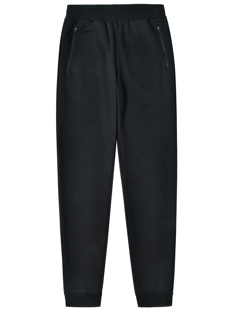 Adults' Poly/Cotton Terry Sweat Pants - Black