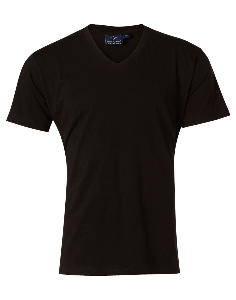 Men's V-Neck Short Sleeves Tee - Black