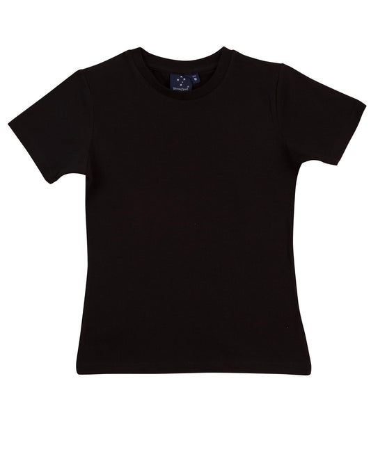 Ladies' fitted strch tee (200gsm) - Black