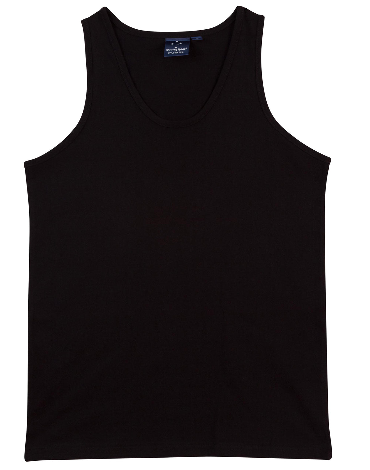 Men's cotton singlet - Black