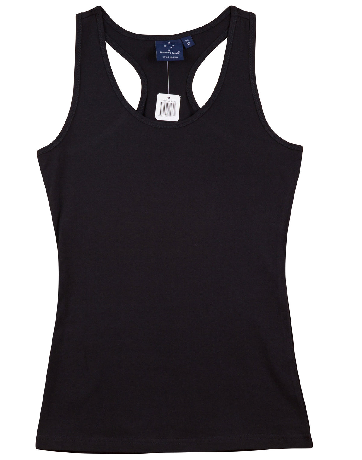 Ladies' Fitted Stretch Singlet - Black