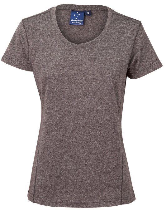 Ladies' Cool Heather S/S Tee - Black