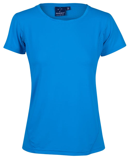 Ladies' Cooldry Stretch Tee - Cyan