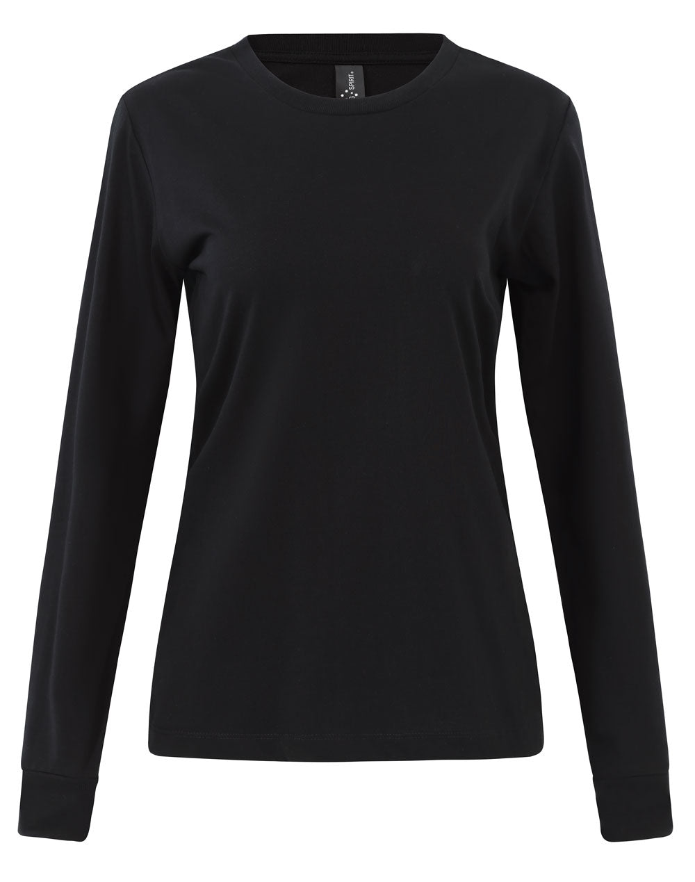 Ladies' Premium Cotton Face L/S Tee Shirt - Black