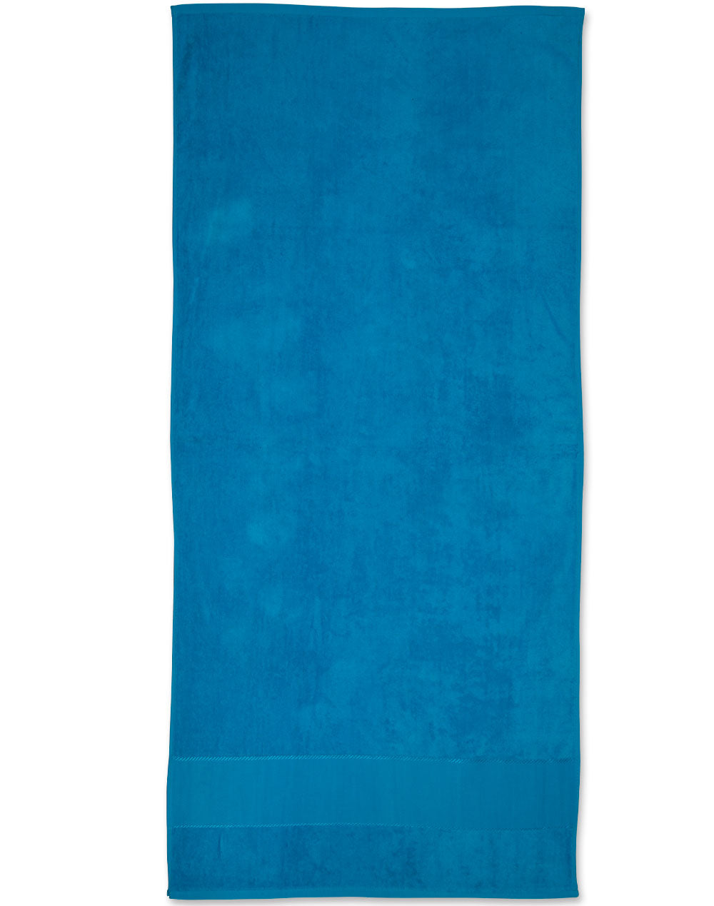 terry velour beach towel 75x150 cm - Aqua Blue