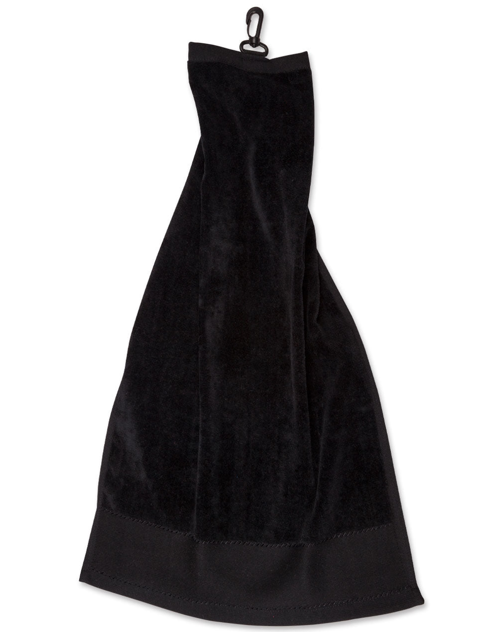 Golf Towel With Hook - Black