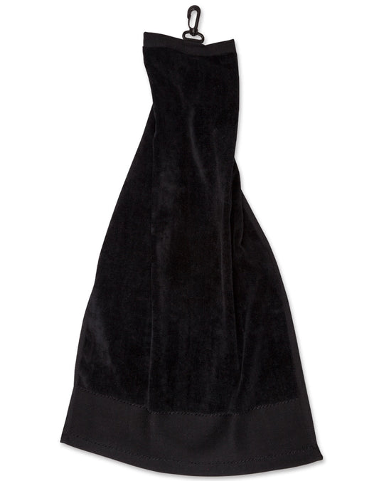 Golf Towel With Hook - Black