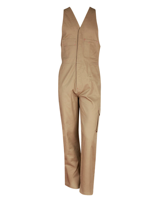 Men's Cotton Drill Action Back Overall-Regular - Khaki