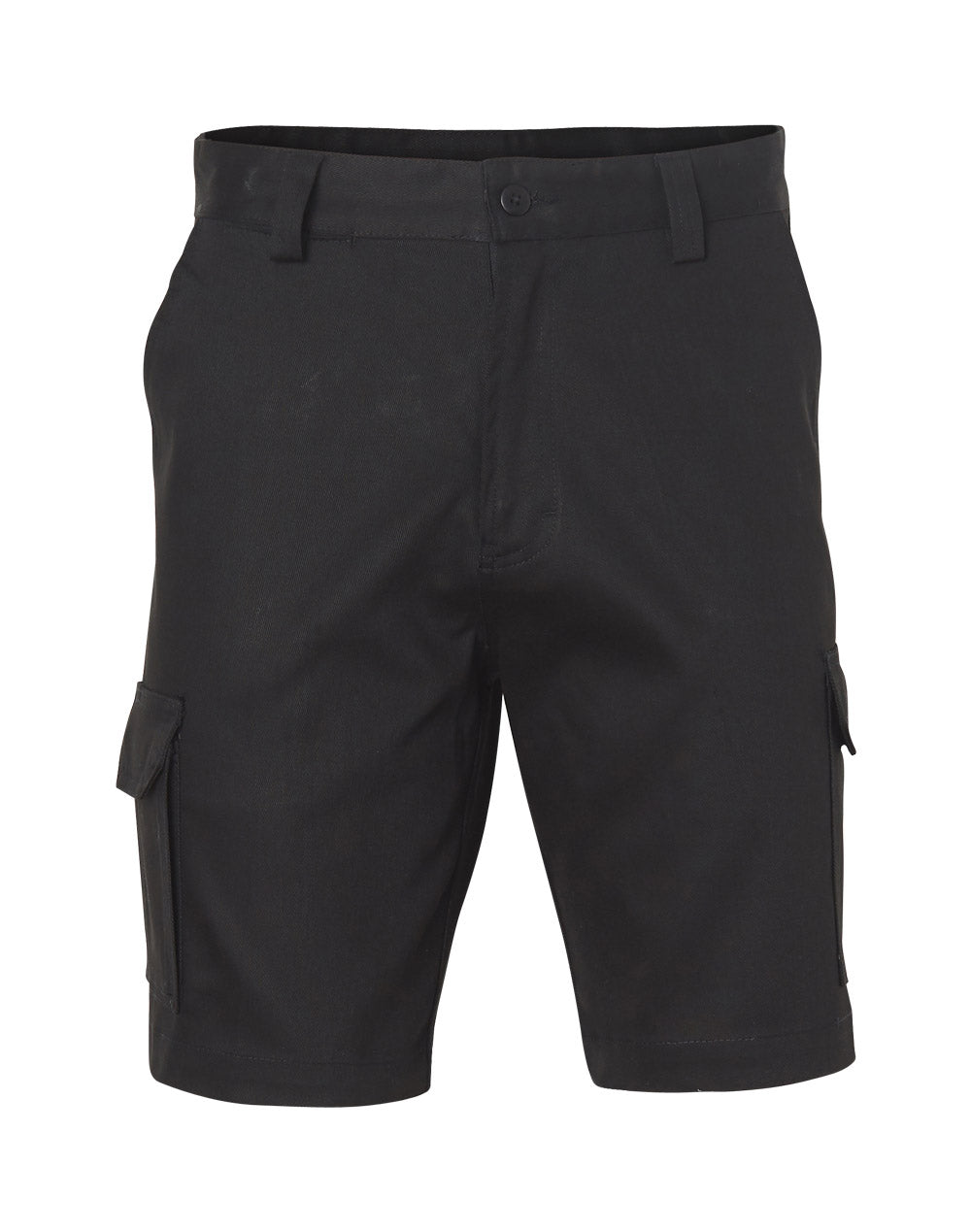 mens hvy cotton pre-shr drill short - Black