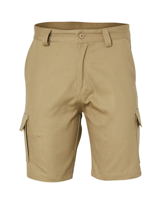 mens hvy cotton pre-shr drill short