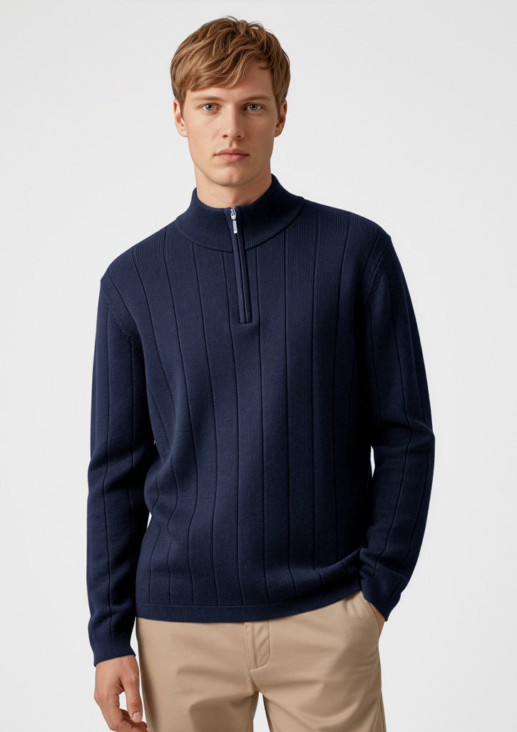Mens 80/20 Wool Pullover - Navy