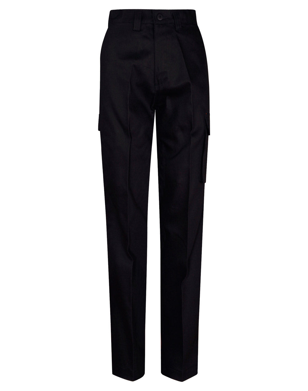 drill pant pocket on leg / long fit - Black