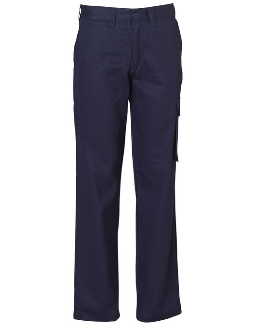 Ladies' Heavy Cotton Pre-Shrunk Drill Pant - Navy