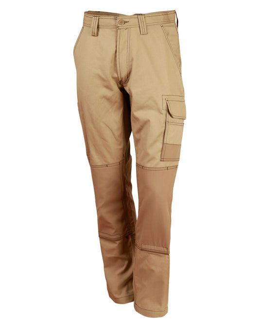 Light Weight Semi-Fitted Cordura Work Pants - Khaki