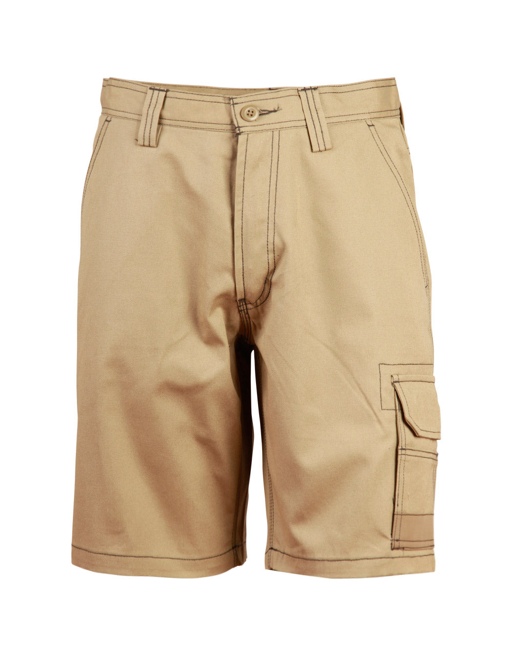 Light Weight Semi-Fitted Cordura Work Shorts - Khaki