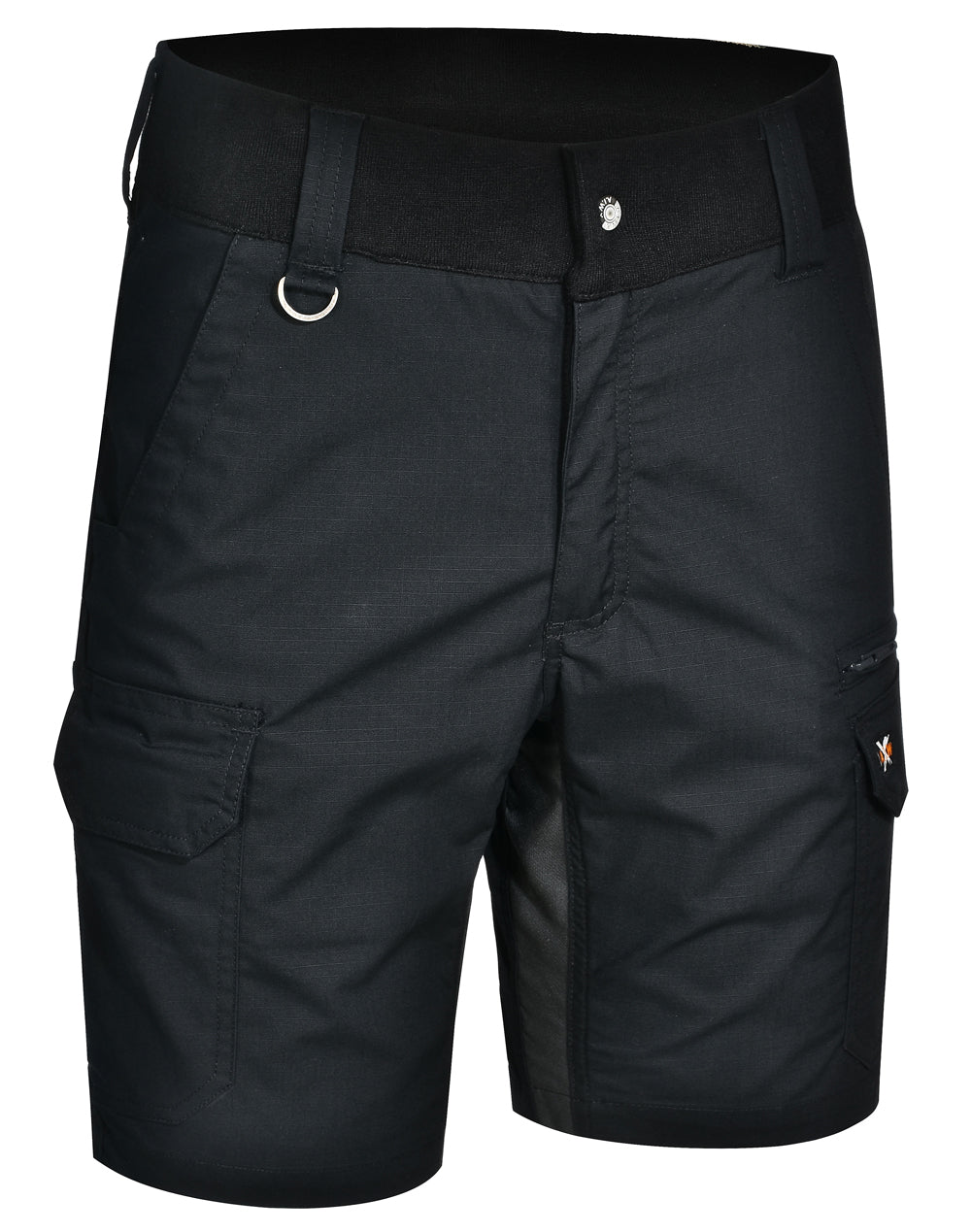 Rip-Stop Poly/Cotton Stretch Work Shorts - Black