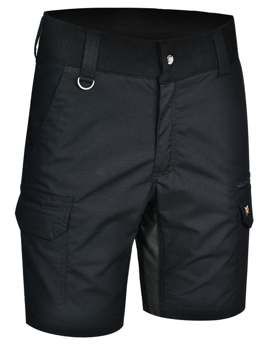 Rip-Stop Poly/Cotton Stretch Work Shorts - Black