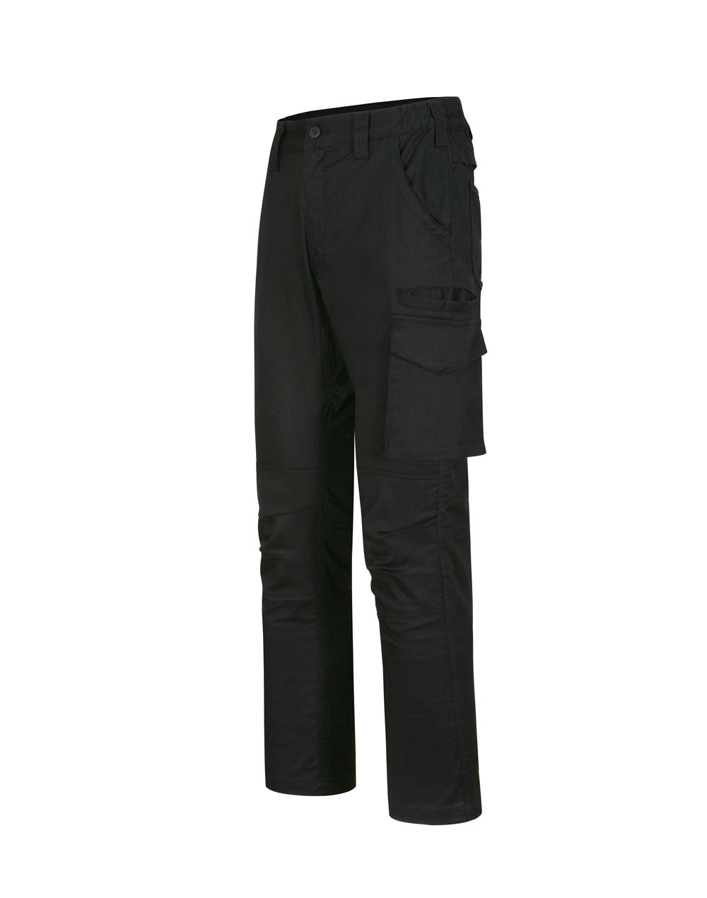 Unisex Cotton Stretch Ripstop Work Pants - Black
