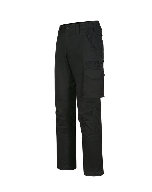 Unisex Cotton Stretch Ripstop Work Pants - Black