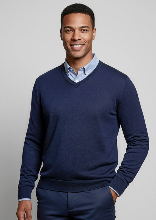 Mens Roma Knit Pullover - Navy