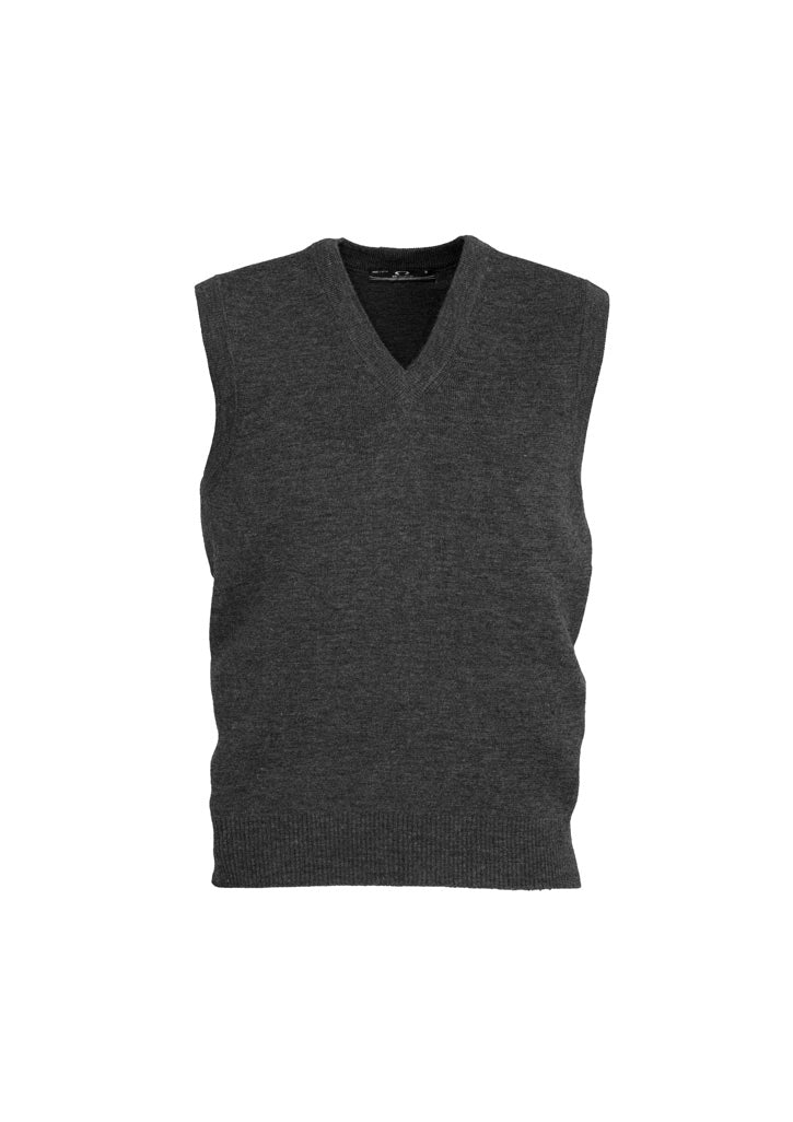 Mens Woolmix Knit Vest - Charcoal