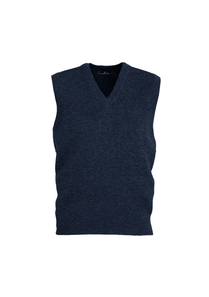 Mens Woolmix Knit Vest - Navy