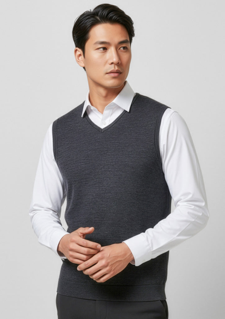 Mens Milano Vest - Charcoal