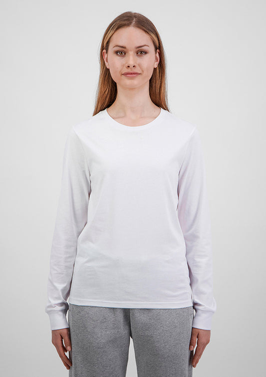 Basis Womens Long Sleeve Tee - White