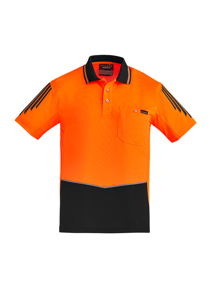 Mens Hi Vis Flux Short Sleeve Polo