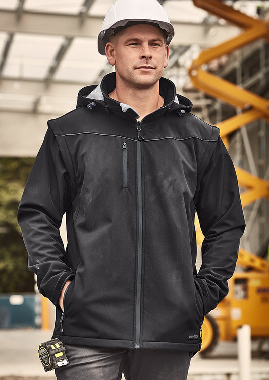 Unisex Streetworx 2 In 1 Stretch Softshell Jacket - Navy