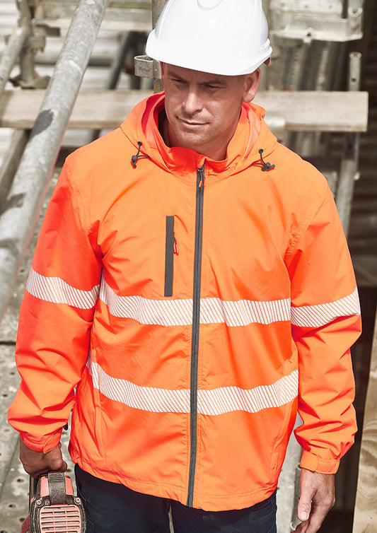 Unisex Super Light Segmented Tape Packable Rain Jacket - Yellow