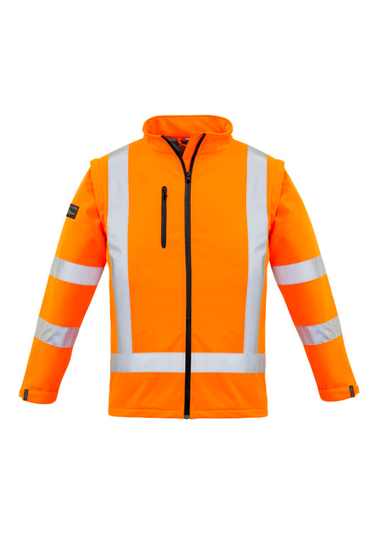 Womens Hi Vis NSW Rail X Back 2 In 1 Softshell Jacket - Orange